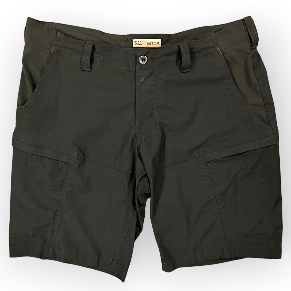5.11 Apex Tactical 11" Cargo Shorts Mens 40 Black Utility Outdoor Hiking - Picture 2 of 10
